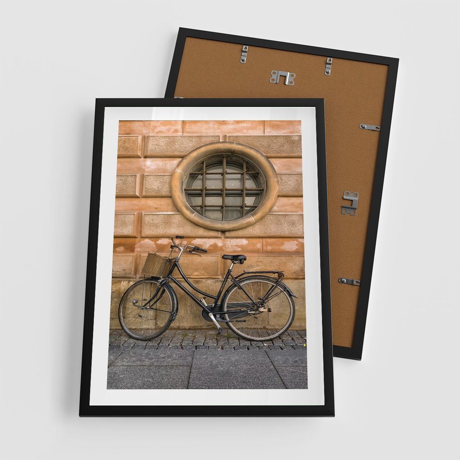 Plakat w ramie 50x70 - Holenderska Ikona - rower, Holandia - rama czarna