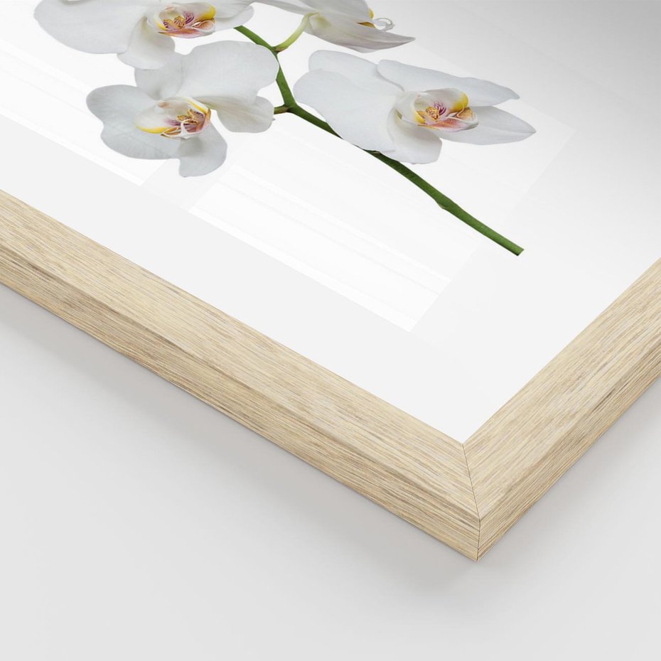 Plakat w ramie 30x40 - Ekskluzywny Relaks - storczyk, spa - rama drewno