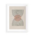 Plakat w ramie 50x70 - Nowy Rytuał - abstrakcyjna sztuka, boho kształty - rama biała