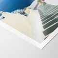 Plakat bez ramy 40x50 - Malowniczy urok wyspy - Santorini, schodki
