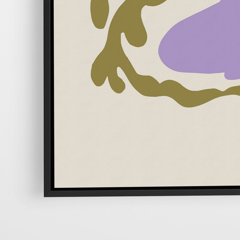 Obraz w ramie 50x70 - Kolorowe Echa - kwiaty, abstrakcja - rama czarna