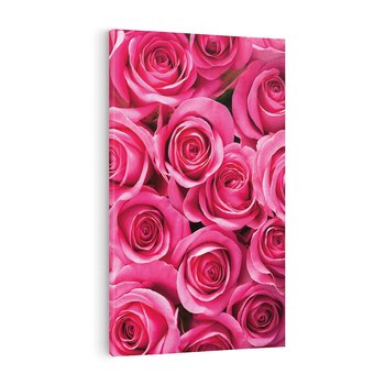 Obraz na płótnie 80x120 - Romantyczne róże w pełnym rozkwicie - róże, kwiaty