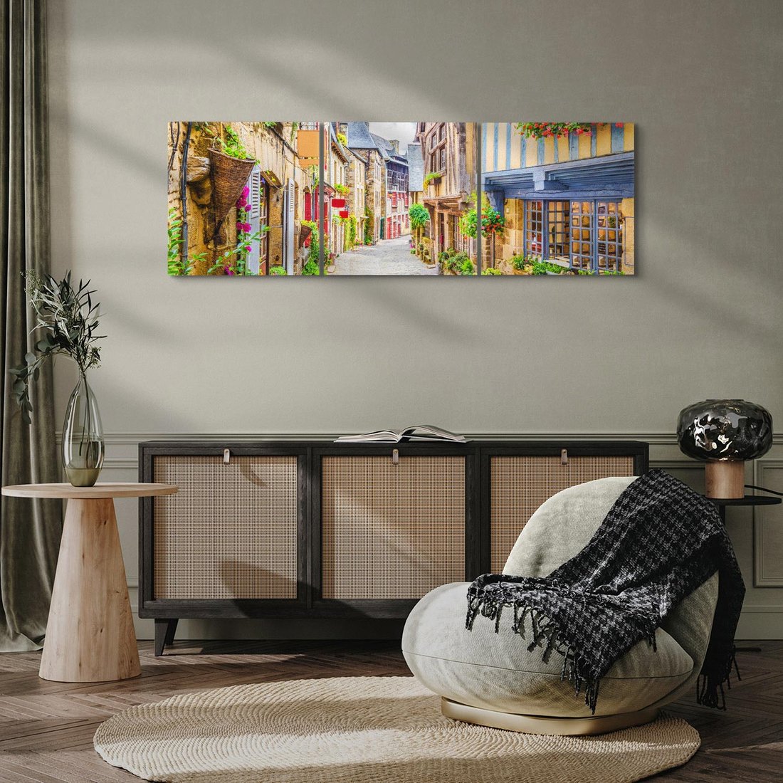 Obraz na płótnie 120x40 - Uliczka w mieście: włoska atmosfera - uliczka, miasto