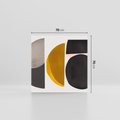 Obraz na płótnie 70x70 - Tajemnice sztuki odkryte - geometryczne półkola, kształty