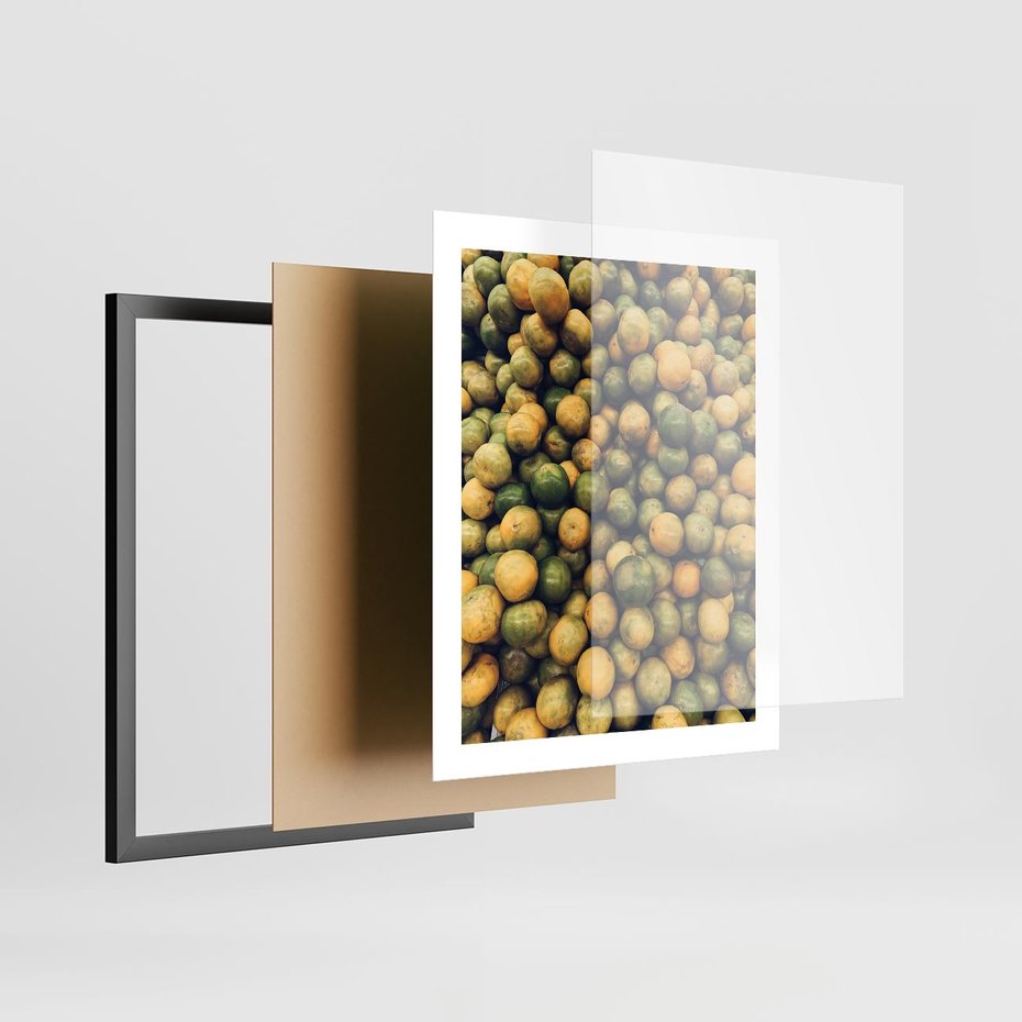 Plakat w ramie 40x50 - Świeżość Cytrusów - cytryny, limonki - rama czarna