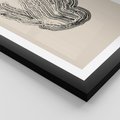 Plakat w ramie 50x70 - Abstrakcyjne Odbicie - abstrakcyjne odbicie, biało czarny - rama czarna