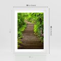 Plakat w ramie 30x40 - Magia Leśnej Ścieżki - ścieżka, w lesie - rama biała