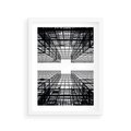 Plakat w ramie 30x40 - Czar i Wielkość - wieżowce, architektura - rama biała