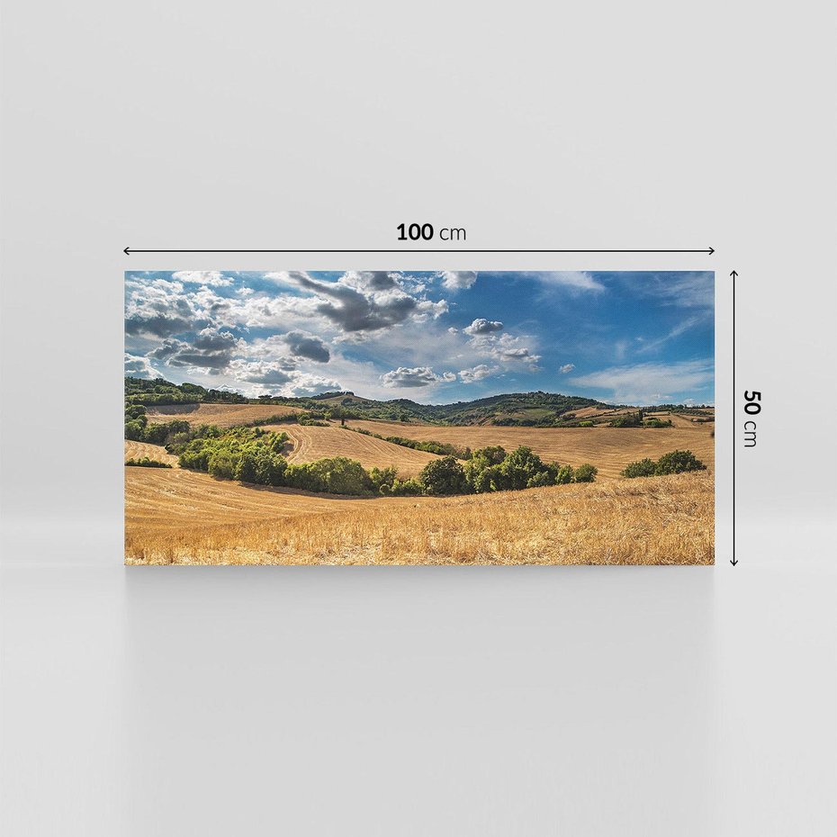 Obraz na płótnie 100x50 - Łąka góry i panoramiczny widok - łąka, góry