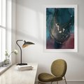 Plakat bez ramy 30x40 - Luksusowy Kontrast - marmur, granat i fiolet