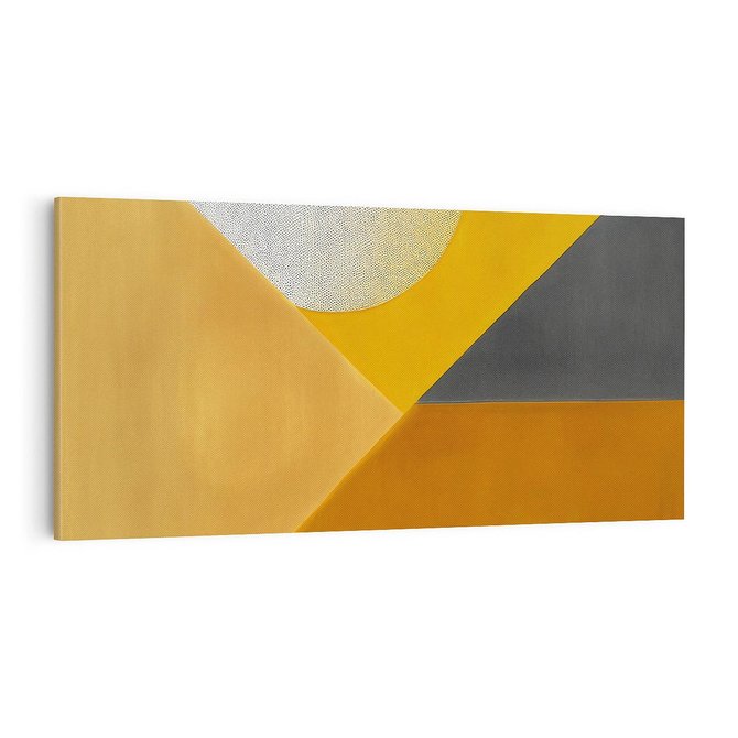 Obraz na płótnie 100x50 - Harmonia migoczących ognisk - intensywne ciepłe kolory, słoneczny żółty