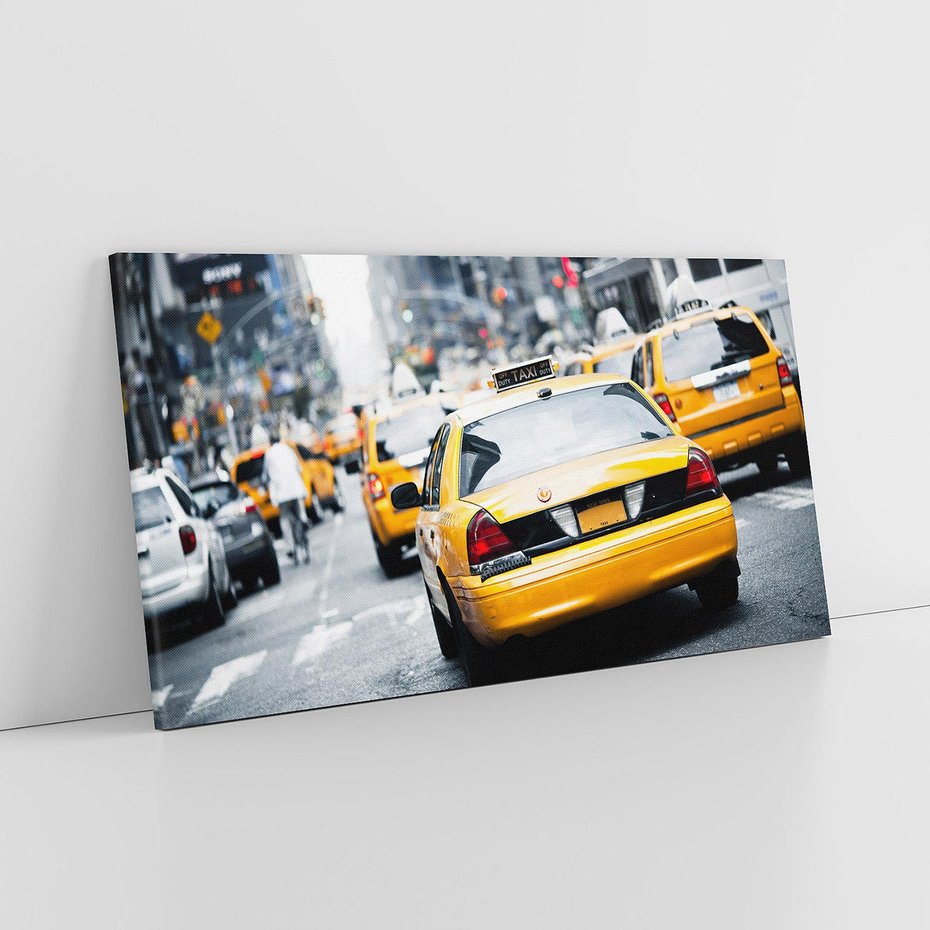 Obraz na płótnie 120x60 - Wszystkie światła prowadzą do Nowego Jorku - TAXI, NY