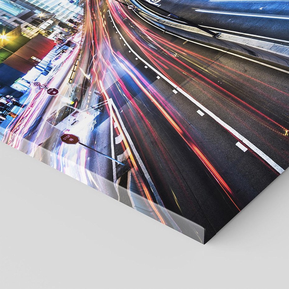 Obraz na płótnie 50x70 - Nocne Światła Miasta - noc, miasto