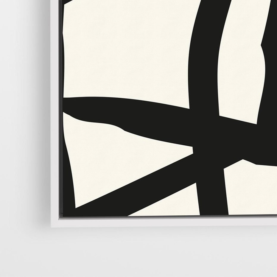 Obraz w ramie 50x50 - Impresje Wymiaru - linie, abstrakcja - rama biała