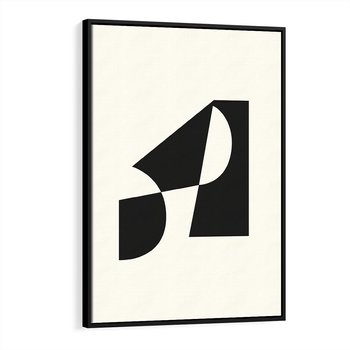 Obraz w ramie 50x70 - Rozświetlony Cień - abstrakcyjna sztuka, geometria - rama czarna