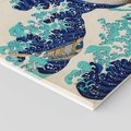 Obraz na płótnie 100x70 - "Wielka Fala u wybrzeży Kanagawy" Katsushiki Hokusai - Reprodukcja - reprodukcja, obraz na płótnie