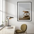 Plakat bez ramy 30x40 - Przyjaciel na Plaży - pies, na plaży