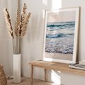 Plakat w ramie 50x70 - Malowniczy Nadmorski Krajobraz - morze, fale - rama drewno
