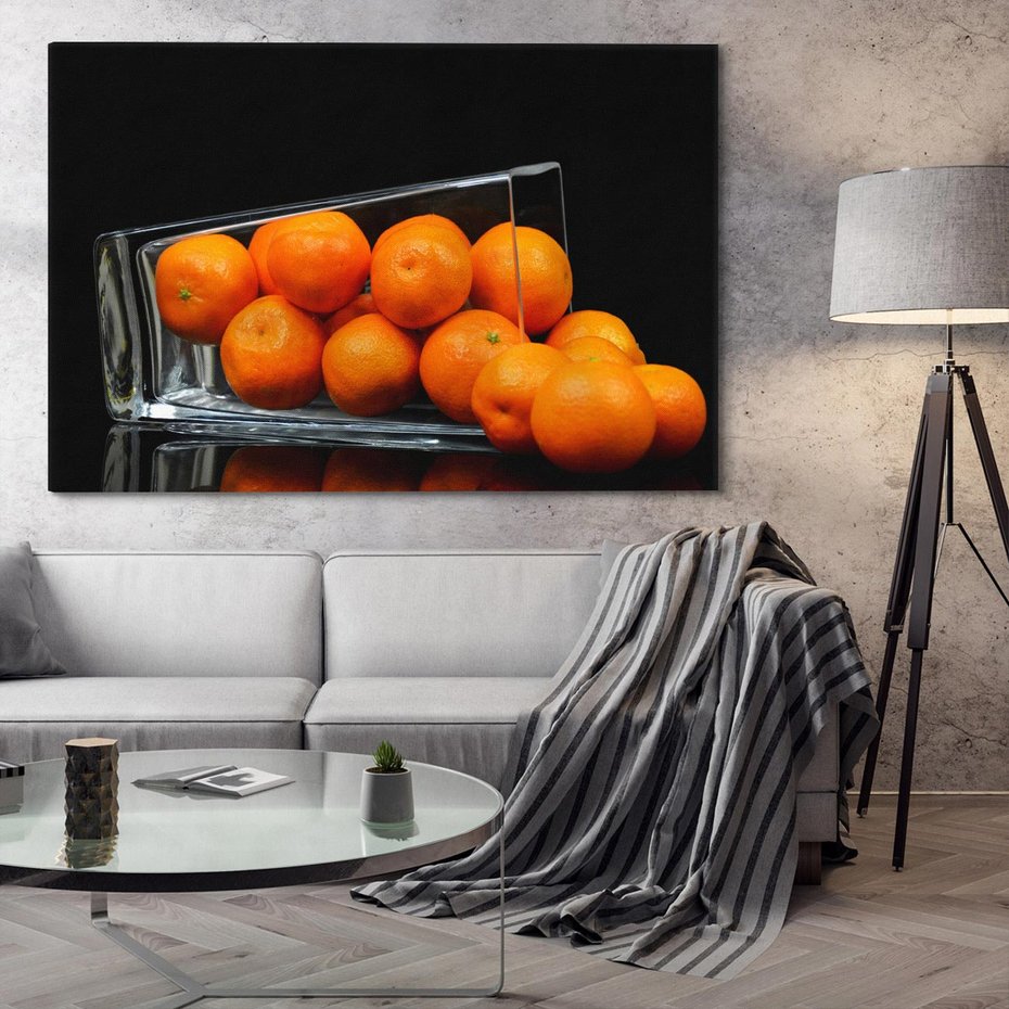 Obraz na płótnie 70x50 - Mandarynki Owoce - mandarynki, owoce