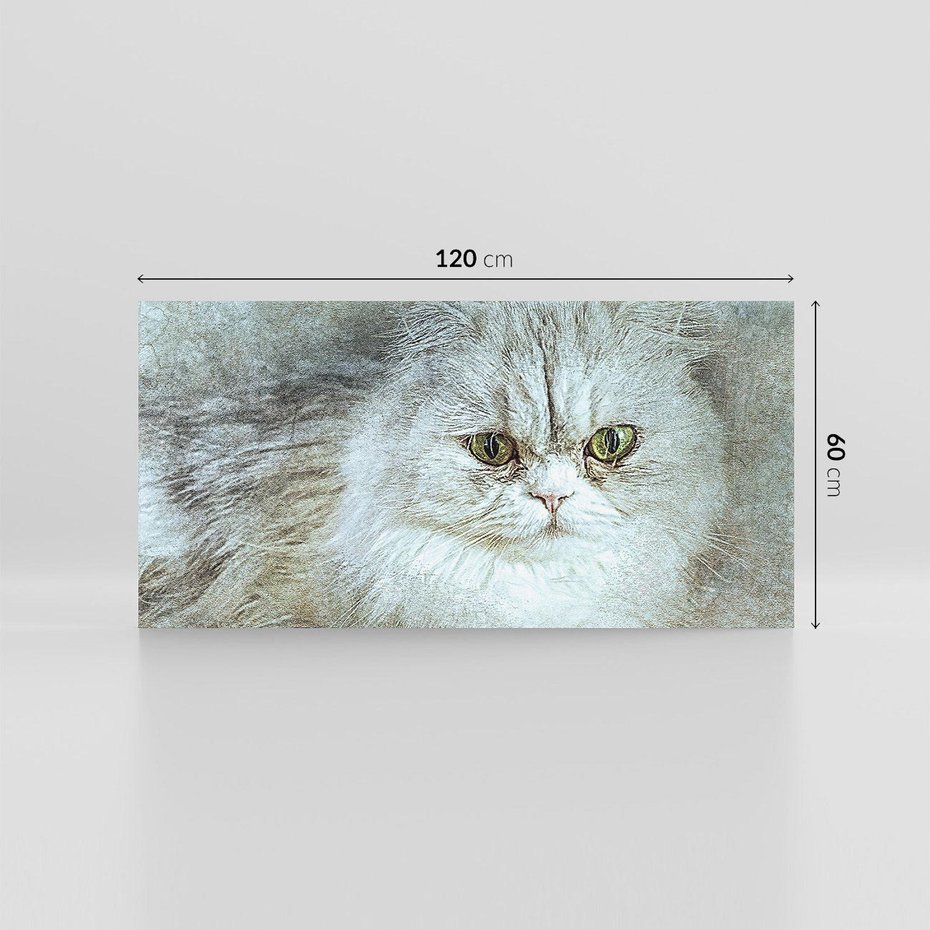 Obraz na płótnie 120x60 - Zwierzęca abstrakcja: Kot - kot, zwierzę