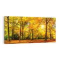 Obraz na płótnie 100x50 - Urok jesiennego lasu - las, drzewa