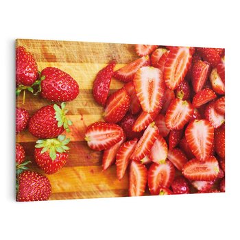 Obraz na płótnie 70x50 - Truskawki - Smak Lata w Owocowym Ogrodzie - truskawki, owoce