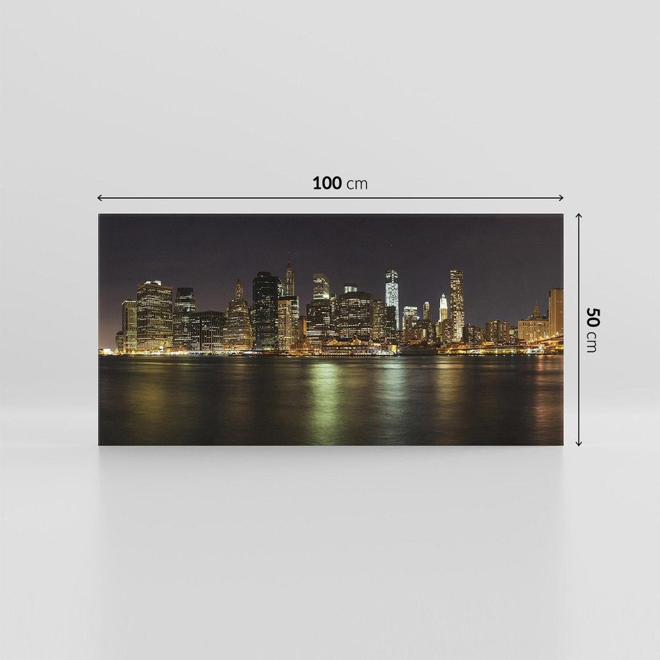 Obraz na płótnie 100x50 - Nowy Jork nocą - New York, Nowy