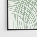 Obraz w ramie 70x100 - Migotliwa Spokojna Zieleń - zielony plakat, abstrakcyjne splątane linie - rama czarna