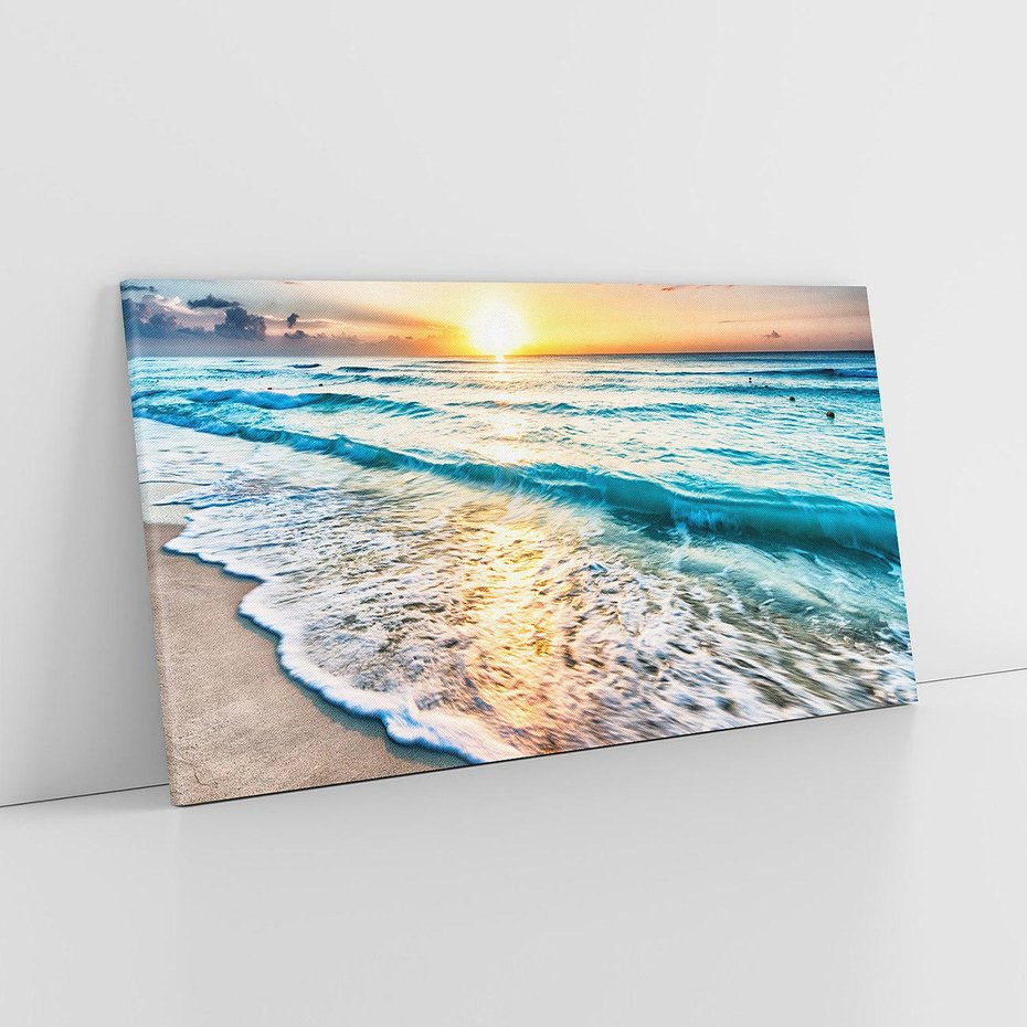 Obraz na płótnie 140x70 - Spokój morza: moment relaksu - plaża, morze