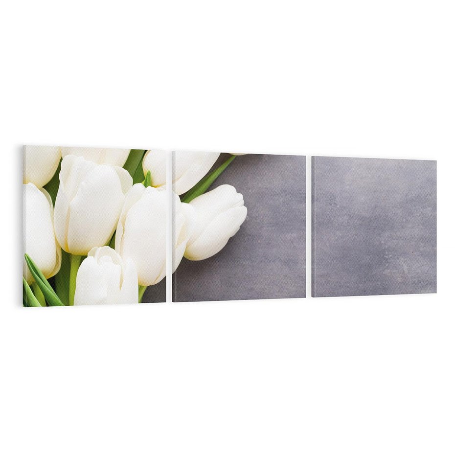 Obraz na płótnie 120x40 - Tulipanowa Kolorystyka - tulipany, kwiaty