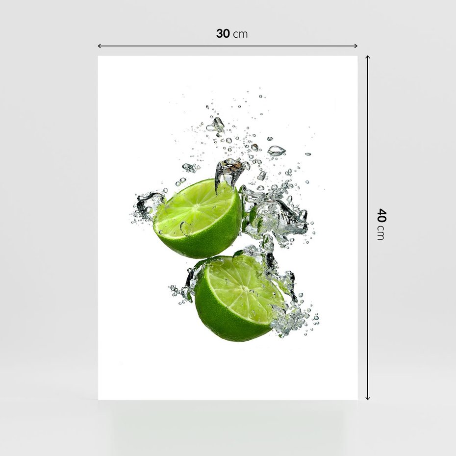Plakat bez ramy 30x40 - Kwaskowata moc limonki i cytryny - limonka, cytryna