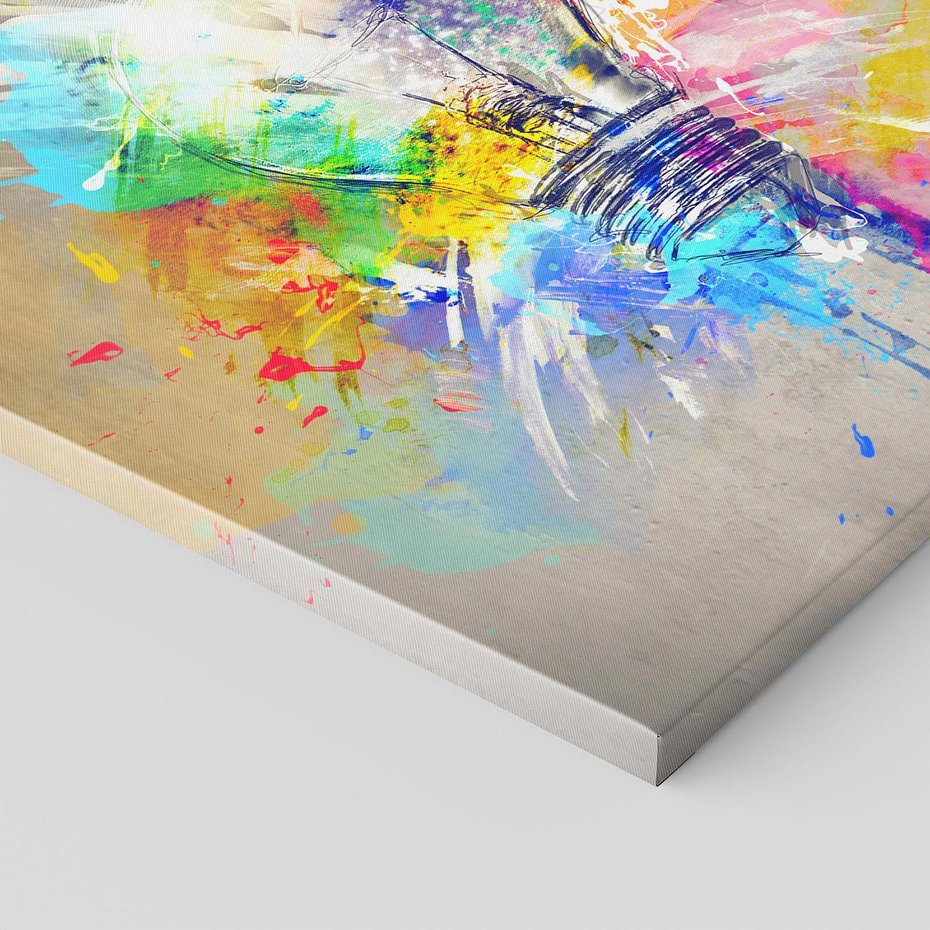 Obraz na płótnie 80x80 - Kolory Kreatywnej Koncepcji - abstrakcyjna grafika, szkic żarówki