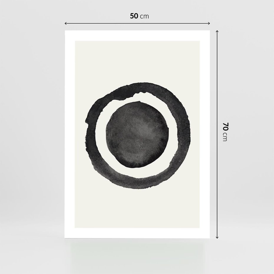 Plakat bez ramy 50x70 - Bezgraniczne Widoki - abstrakcyjne plamy okręgi, akwarelowe