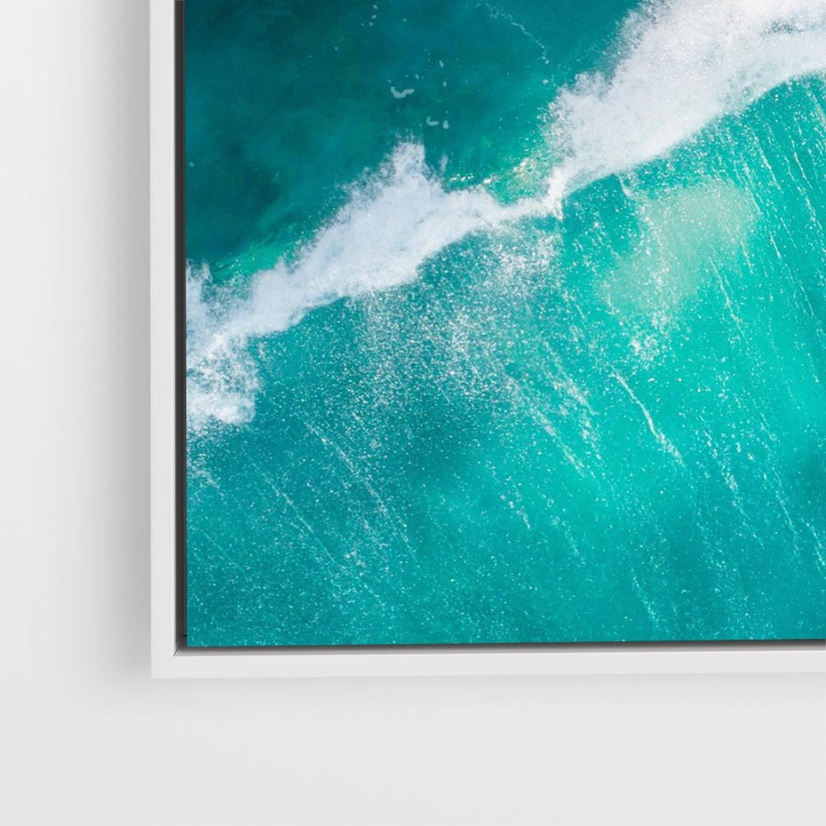 Obraz w ramie 50x50 - Siła i Spokój - morze, ocean - rama biała