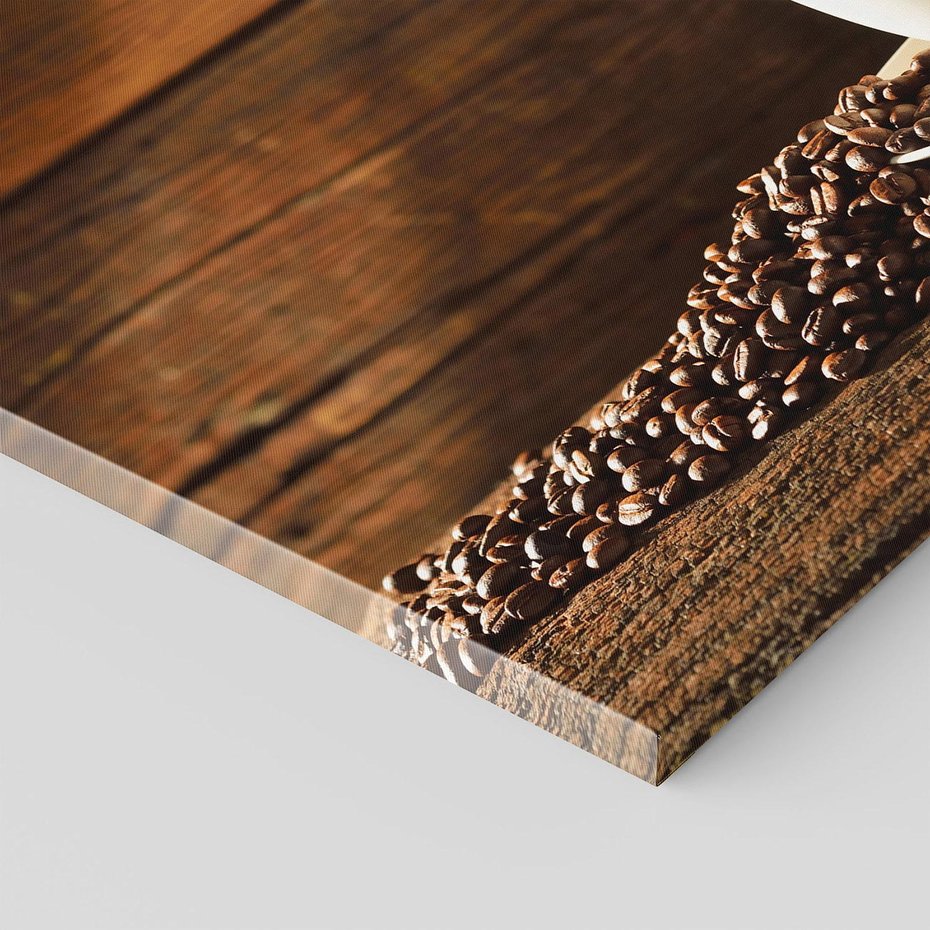 Obraz na płótnie 80x80 - Kawowe uniesienie w filiżance - kawa, filiżanka