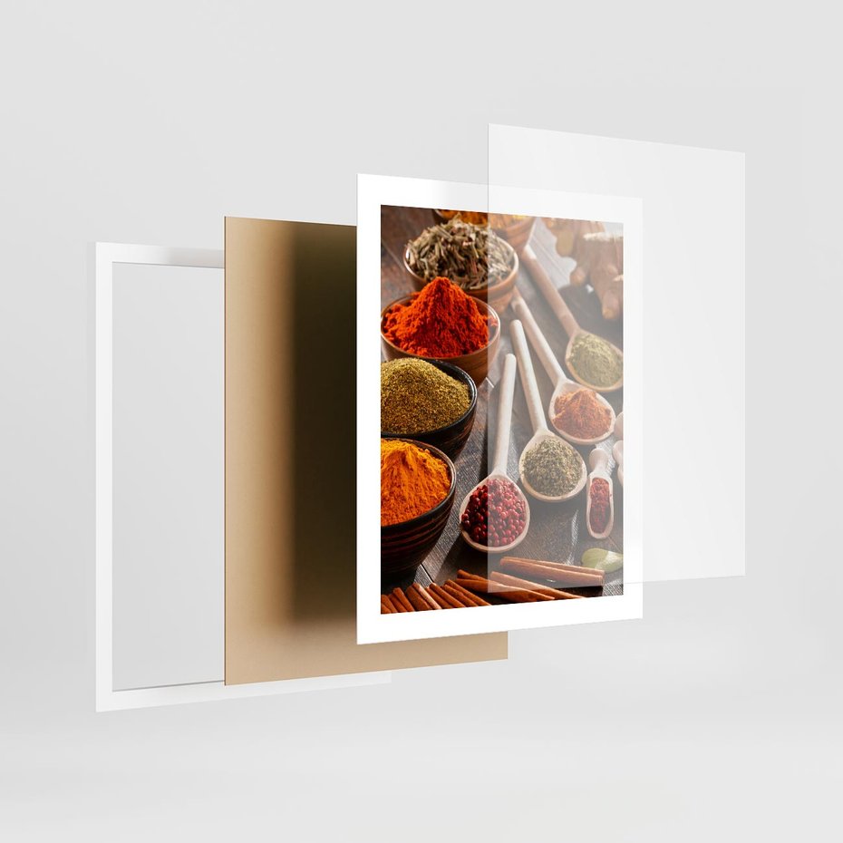 Plakat w ramie 40x50 - Smakowite Aromaty - przyprawy, kuchnia - rama biała