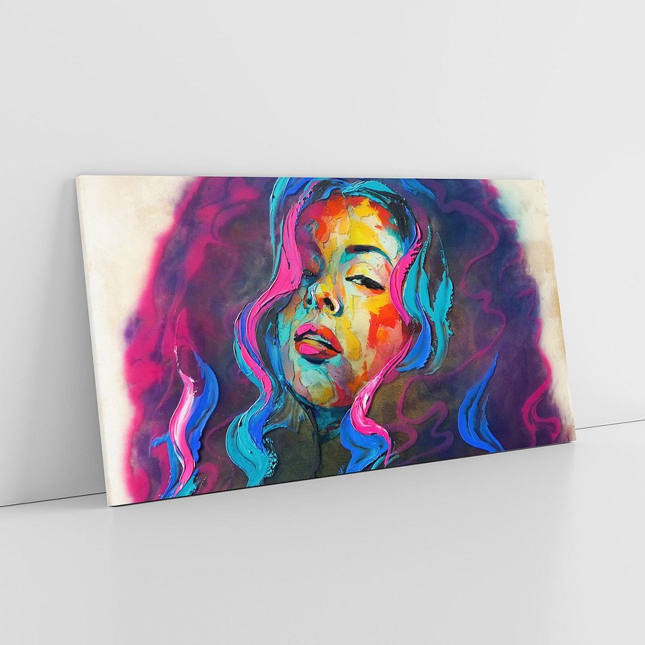 Obraz na płótnie 120x60 - Bujna Ekspresja - grafika komputerowa, przypomina obraz olejny