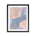 Plakat w ramie 40x50 - Rozmyte Akwarelowe Marzenia - abstrakcyjne akwarelowe plamy, pastele - rama czarna