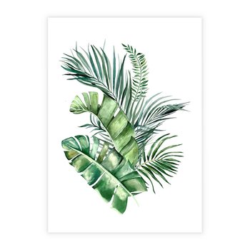 Plakat bez ramy 30x40 - Piękno Złotej Rośliny - złote, liście