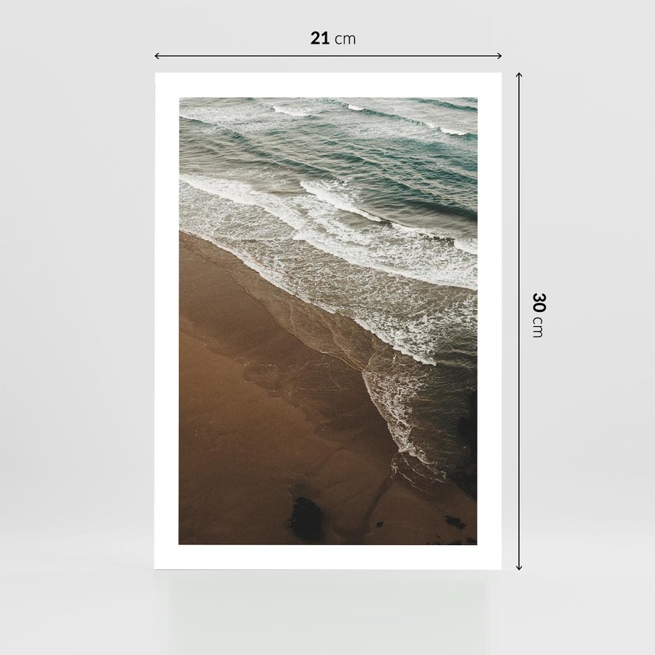 Plakat bez ramy 21x30 - Spokój nad plażą - plaża, morze