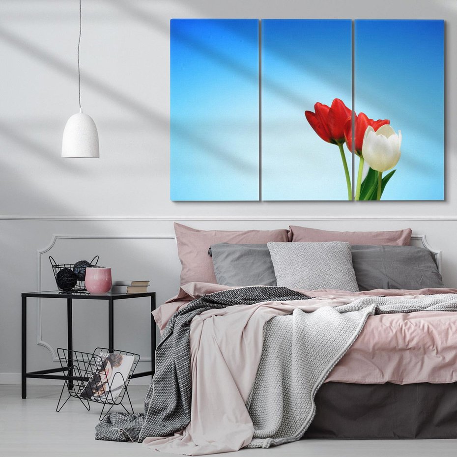 Obraz na płótnie 120x80 - Tulipanowy zachwyt - tulipany, kwiaty