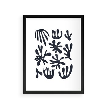 Plakat w ramie 30x40 - Rozmyte Granice Wspomnień - inspiracja mattise, abstrakcja - rama czarna