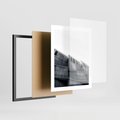 Plakat w ramie 40x50 - Surowa Elegancja Architektury - architektura, surowe formy - rama czarna