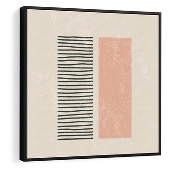 Obraz w ramie 50x50 - Przenikająca Kreatywność - nowoczesna sztuka, minimalizm - rama czarna