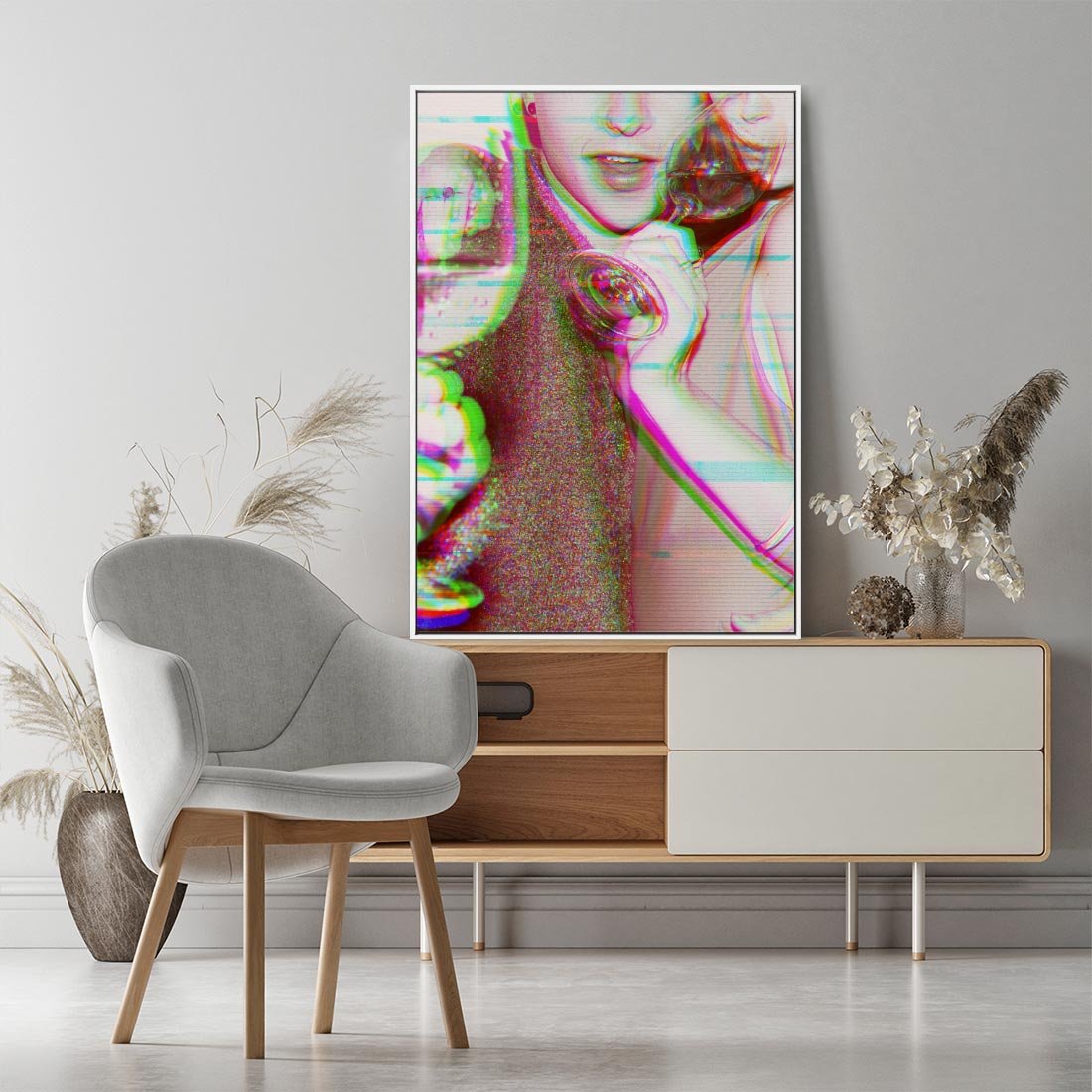 Obraz w ramie 70x100 - Zakochani na Kliszy - zdjecie, stara prześwietlona klisza - rama biała