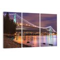 Obraz na płótnie 120x80 - Most nocą w Kanadzie - Kanada, most
