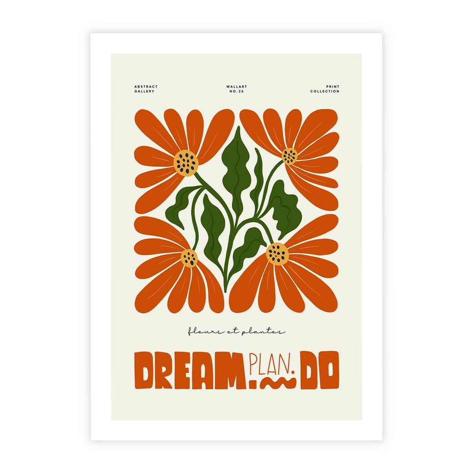 Plakat bez ramy 50x70 - Księga Abstrakcji - sztuka nowoczesna, kolorowe kwiaty