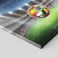 Obraz na płótnie 70x70 - Piłka nożna na stadionie: Pasja sportu - stadion, piłka