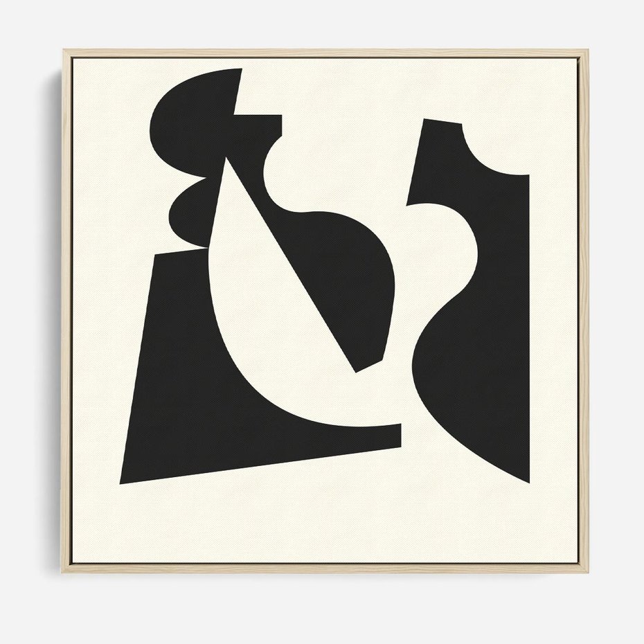 Obraz w ramie 80x80 - Tajemnicze Spektrum - abstrakcyjne kształty, geometria - rama drewno