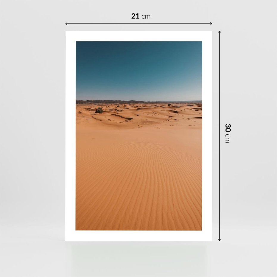 Plakat bez ramy 21x30 - Piasek w Przytulnym Wnętrzu - pustynia, piasek